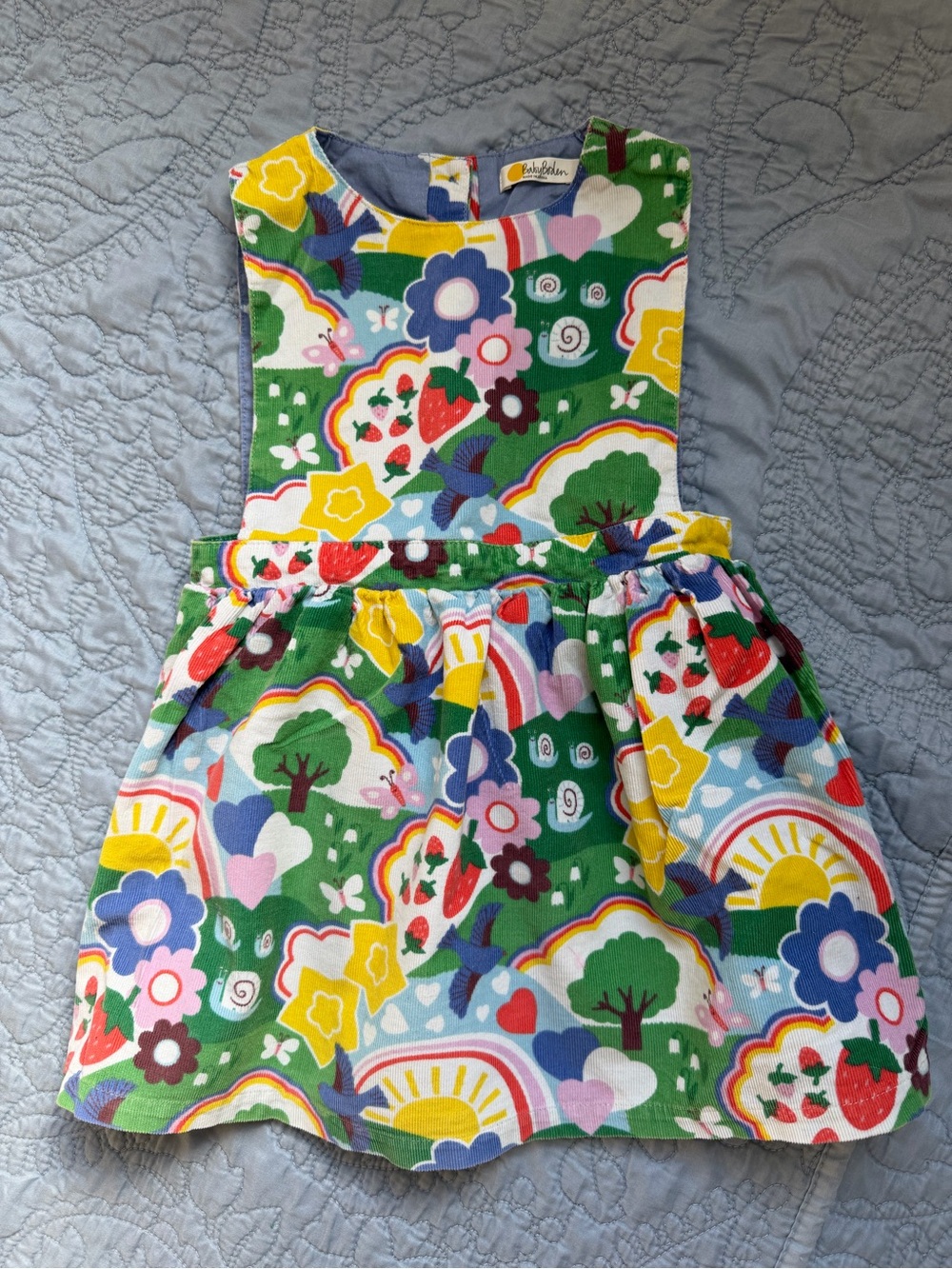 Colorful Garden Print Kids Dress